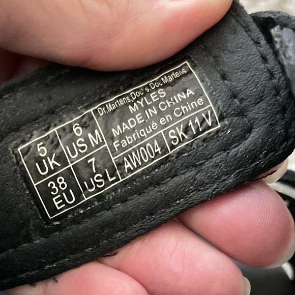 Dr Martens Myles Black Leather Platform‎ Slide Sandals Womens - Picture 8 of 9